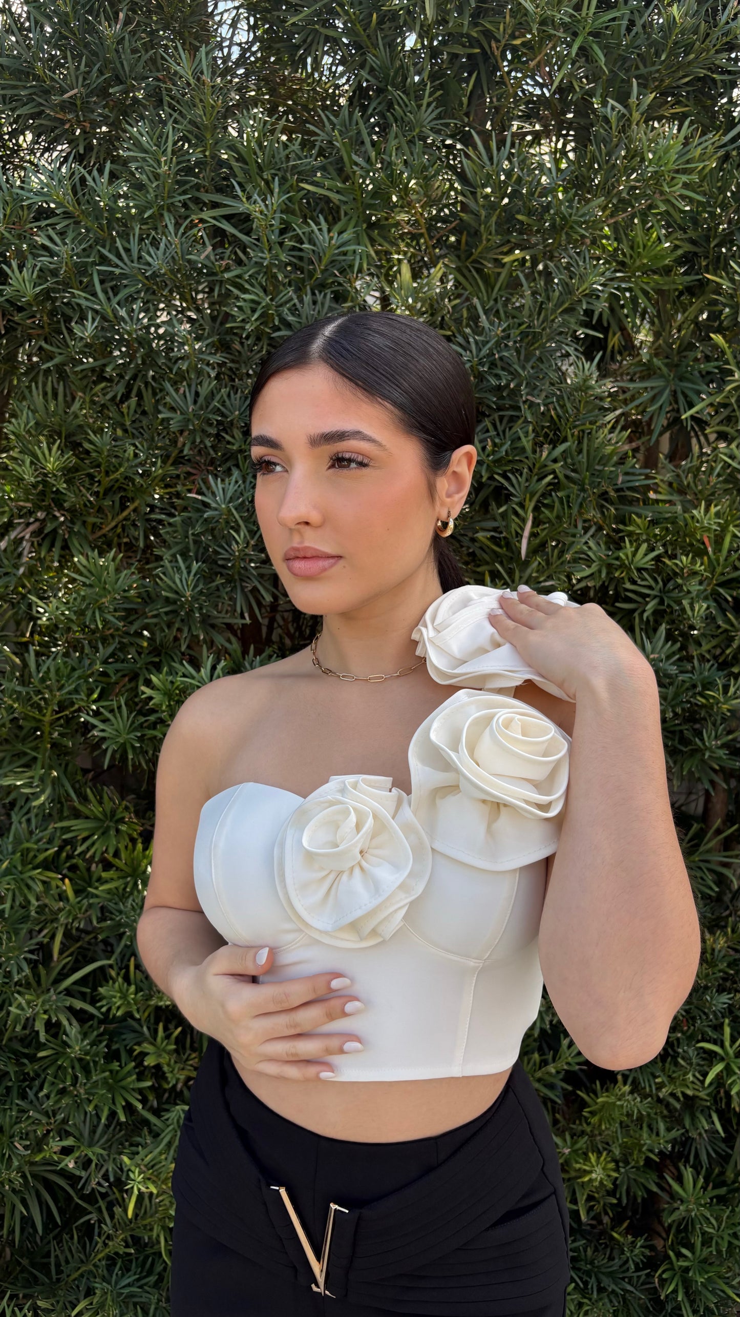 Rose Elegance Statement Top