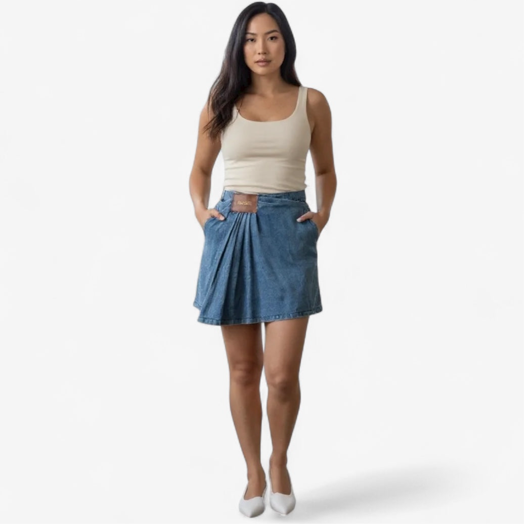 Deluxe Denim Mini Skirt