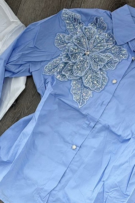 Bejeweled Statement Blouse
