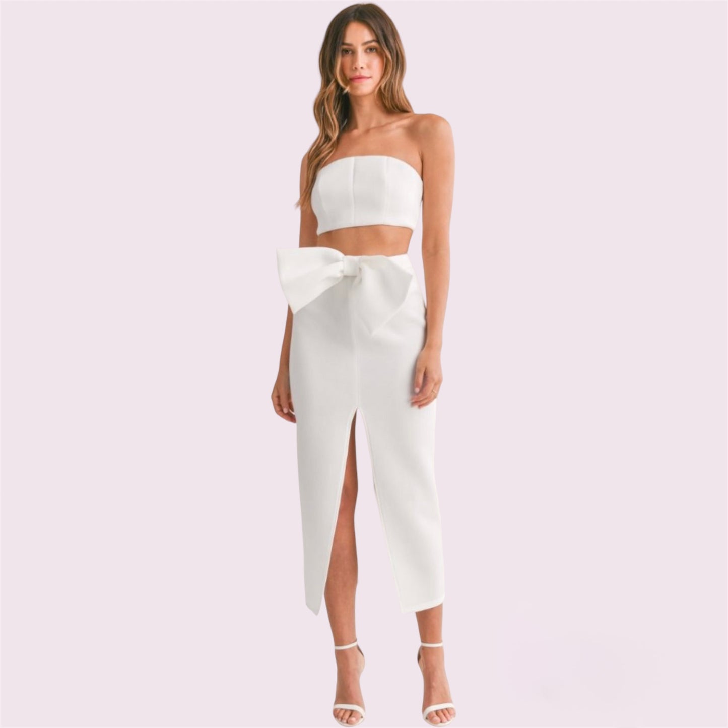 Bow Elegance Skirt Set