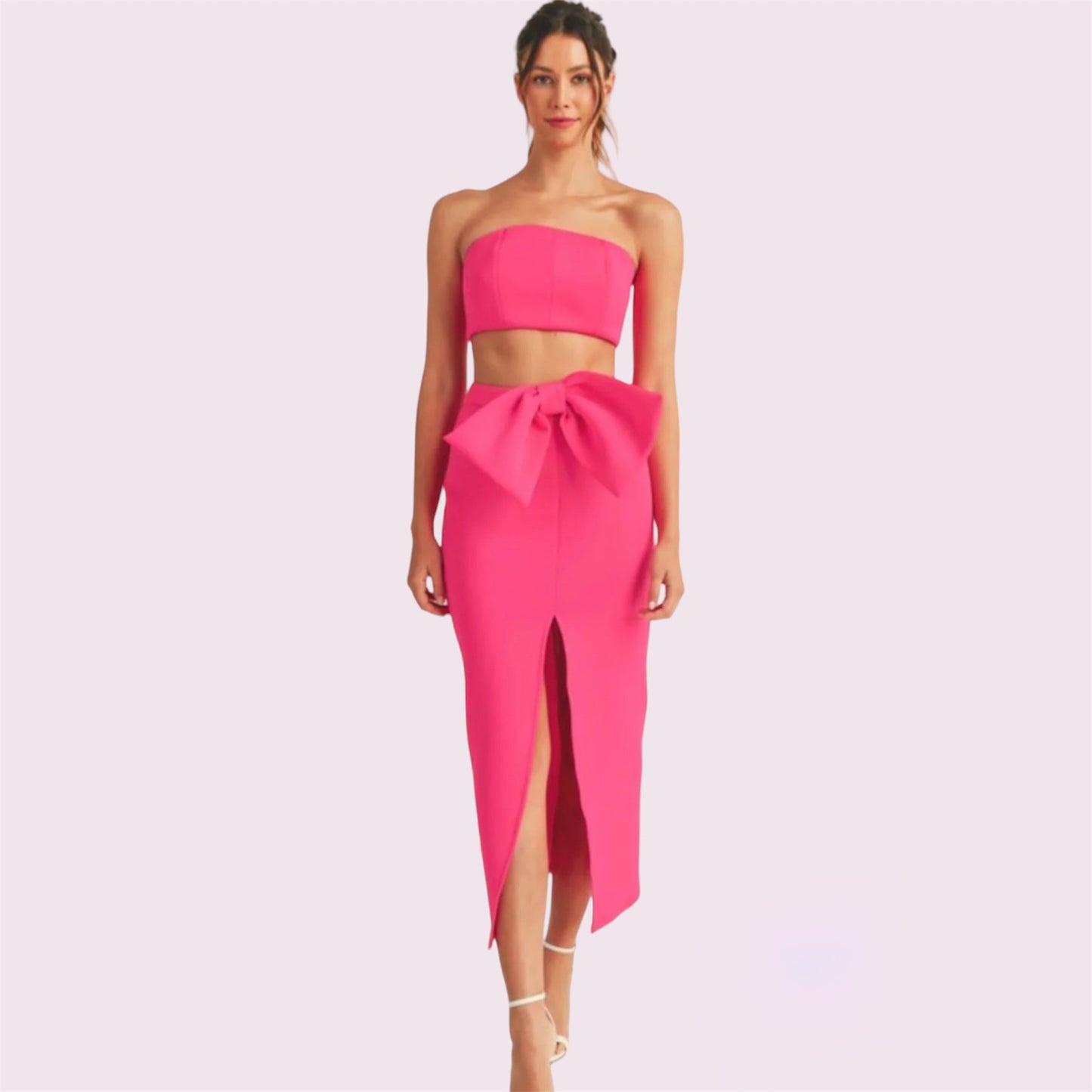 Bow Elegance Skirt Set