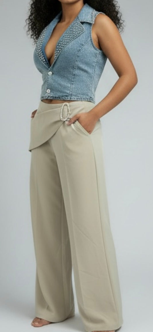 High-waisted Silhouette Pants