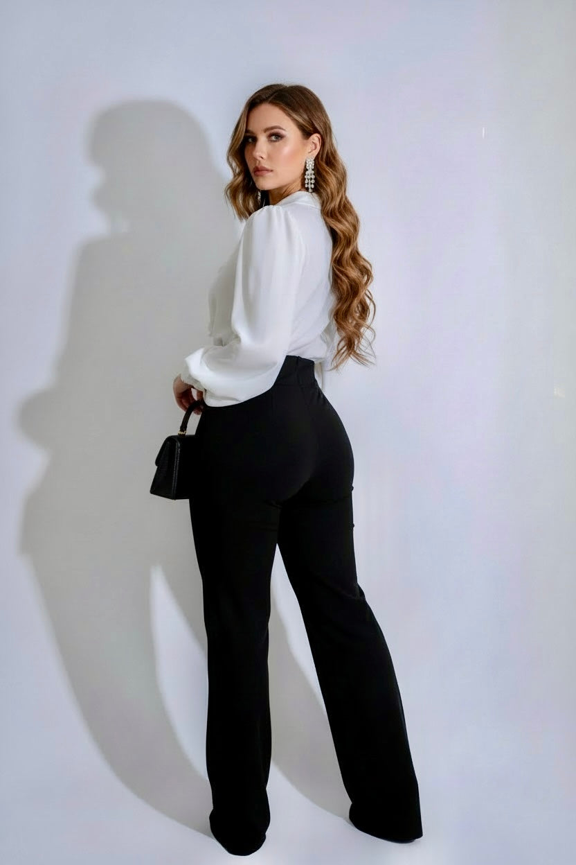 Royal Black and White Jumpsuit