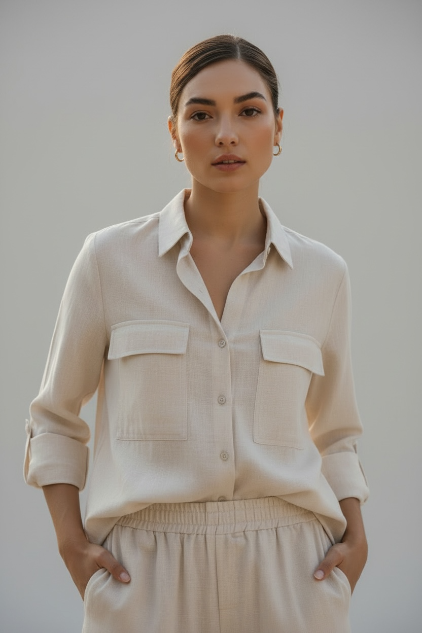 Resort Top Linen Button-up