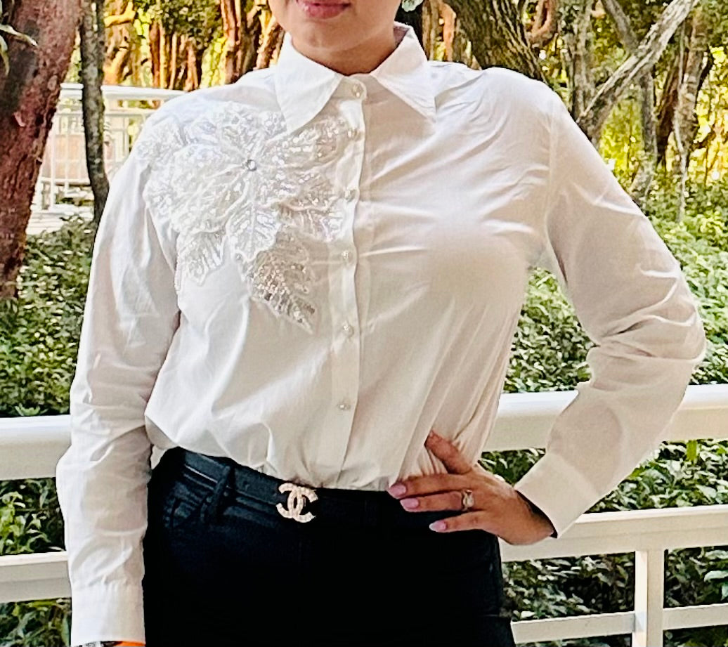 Bejeweled Statement Blouse