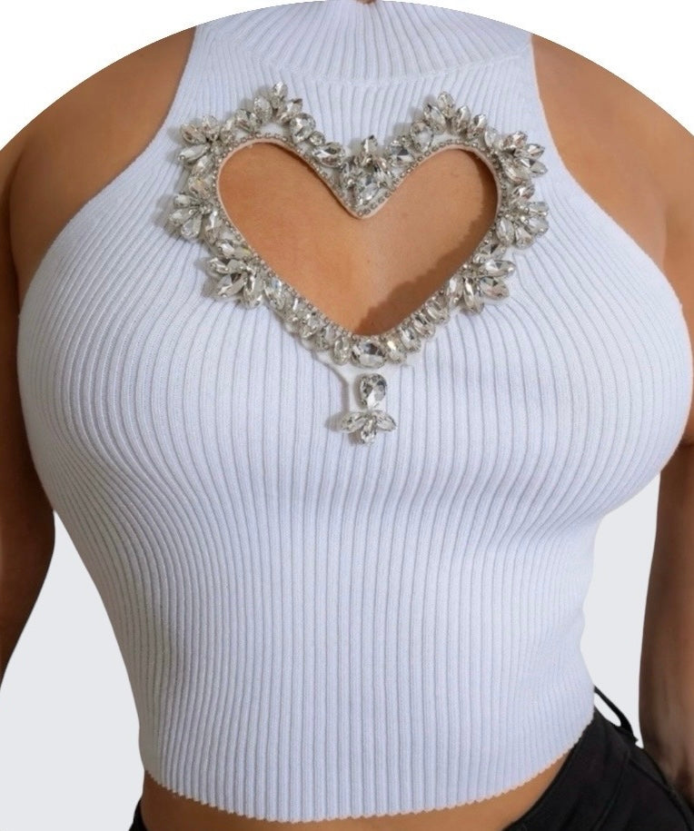 Heart Ribbed Top
