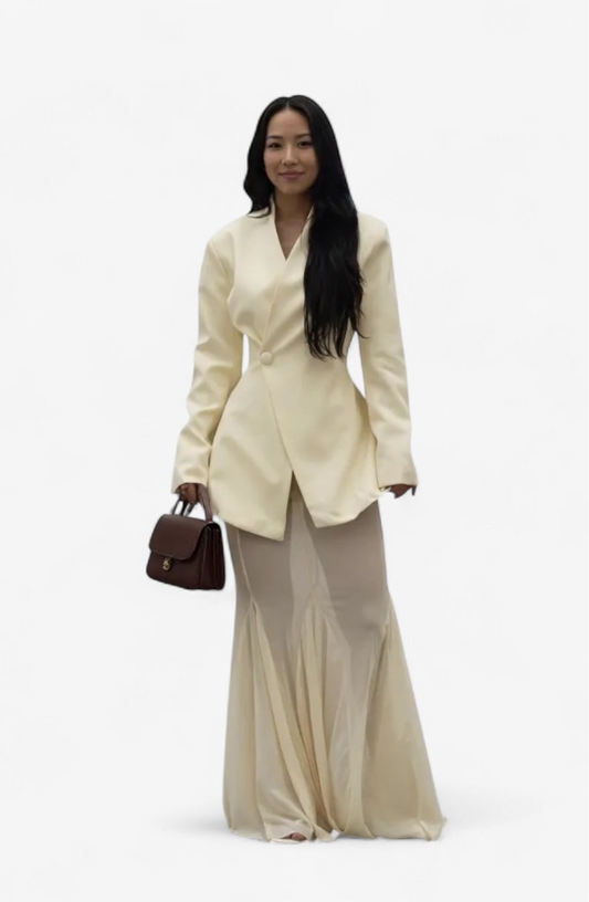 Effortlessly Chic Blazer Skirt Set